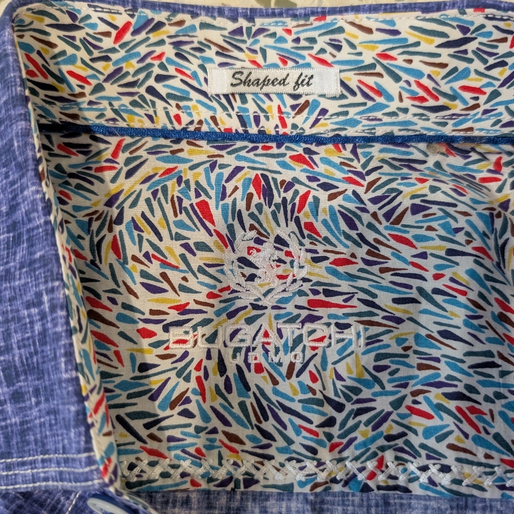 Bugatchi Uomo Blue Button Down Shirt - image 4